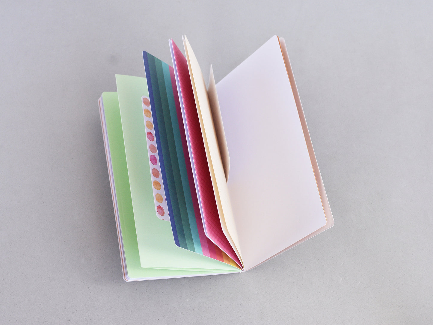 Travel Journal Insert - Mixed Paper (Personal Size) / Stripes