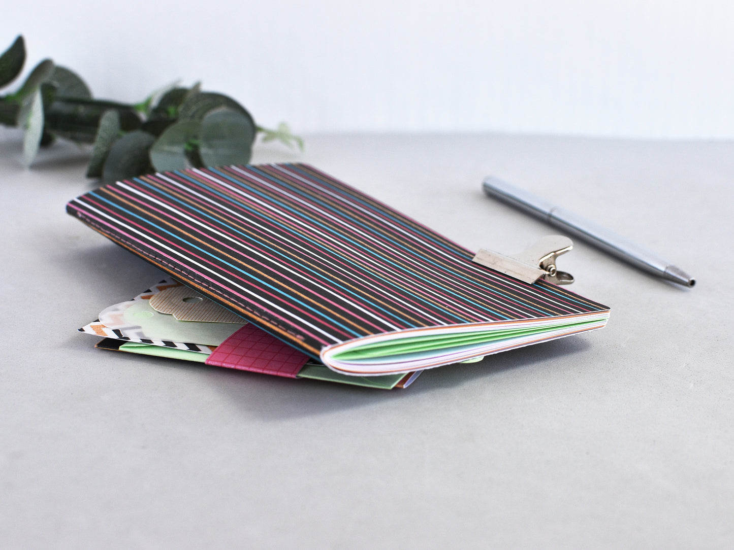 Travel Journal Insert - Mixed Paper (Personal Size) / Stripes