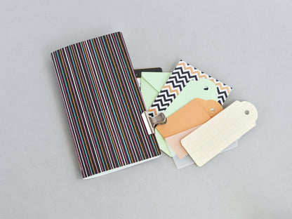 Travel Journal Insert - Mixed Paper (Personal Size) / Stripes