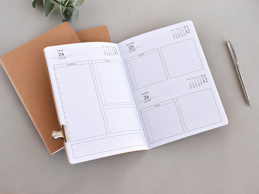 Travelers Notebook Daily Planner Inserts (A5 Size) / TN-A5-31