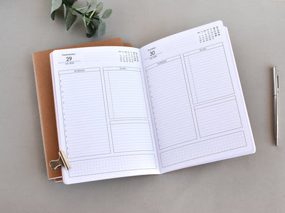 Travelers Notebook Daily Planner Inserts (A5 Size) / TN-A5-31