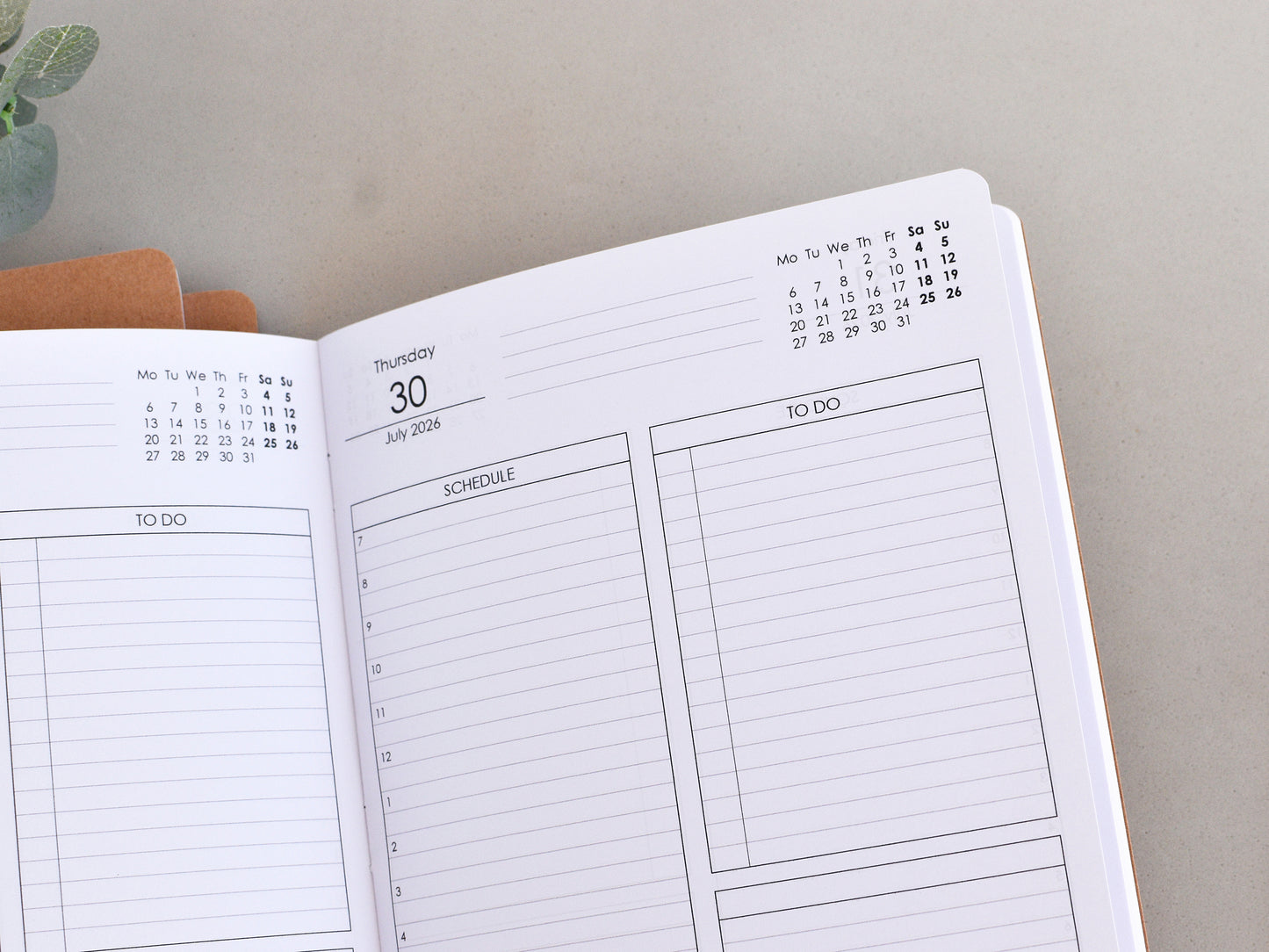 Travelers Notebook Daily Planner Inserts (A5 Size) / TN-A5-31