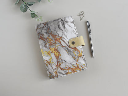 Ring Planner Notebook With Inserts - Fabric Marble Cover (Personal Size)