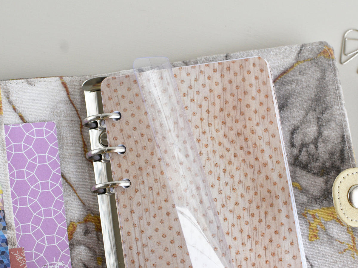 Ring Planner Notebook With Inserts - Fabric Marble Cover (Personal Size)