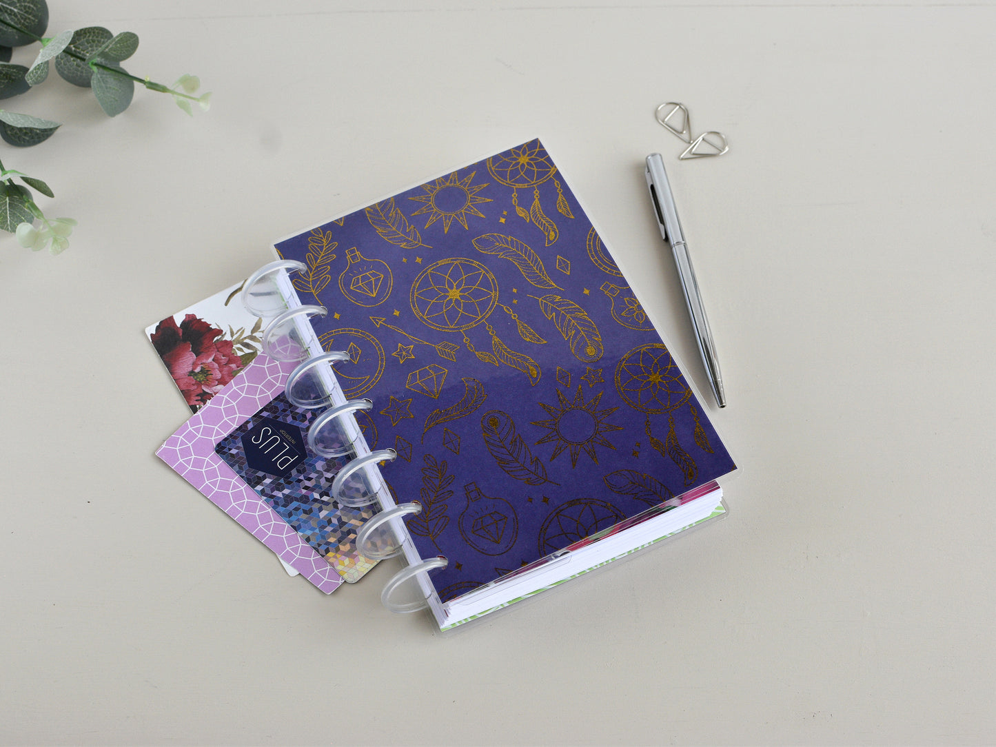 Discbound Notebook - Lined, Dotted, Grided Pages (HP Mini Size)