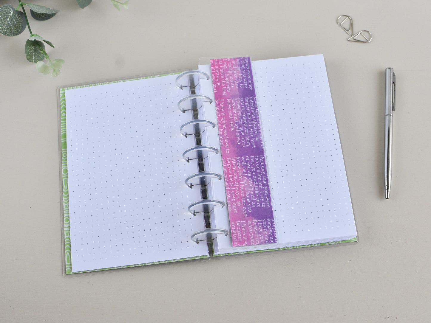 Discbound Notebook - Lined, Dotted, Grided Pages (HP Mini Size)