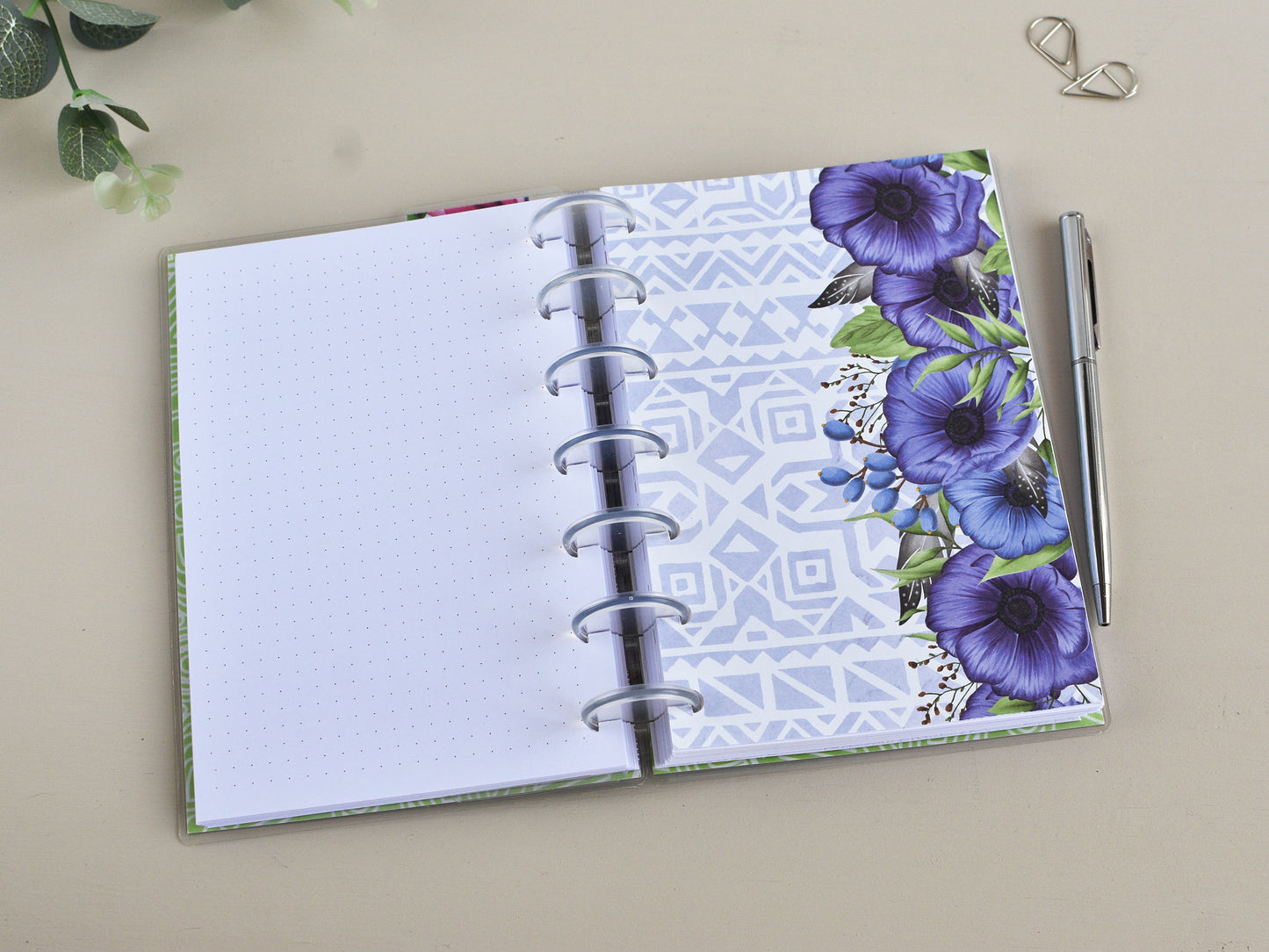 Discbound Notebook - Lined, Dotted, Grided Pages (HP Mini Size)