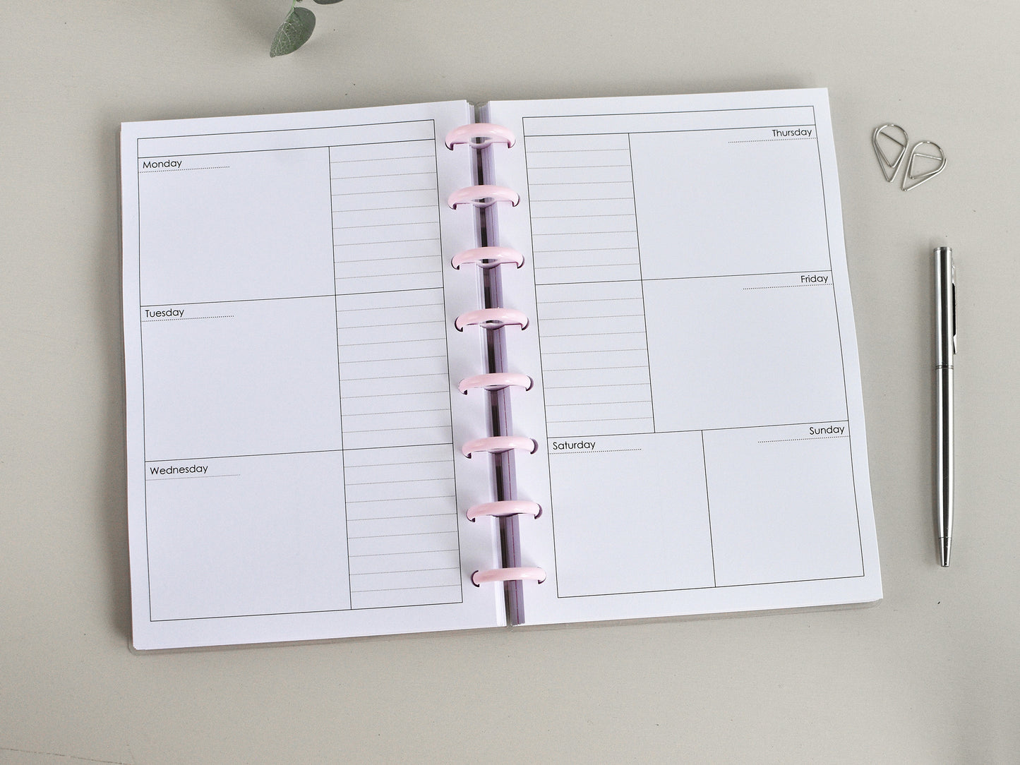 Discbound  Planner Notebook - Monthly Weekly (A5)