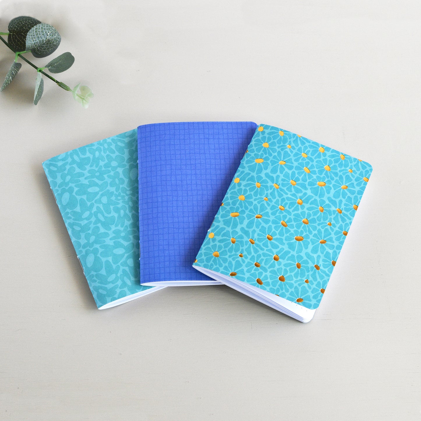 Set of 3 Notebook Inserts: Dots, Gride, Lines (Passport Size)