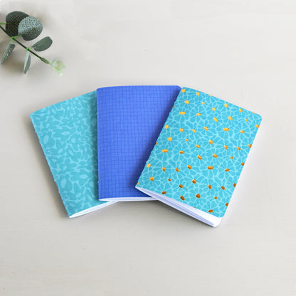 Set of 3 Notebook Inserts: Dots, Gride, Lines (Passport Size)