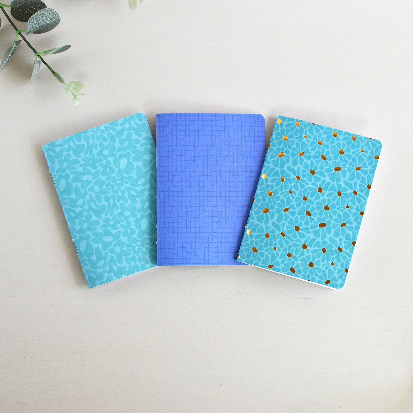 Set of 3 Notebook Inserts: Dots, Gride, Lines (Passport Size)