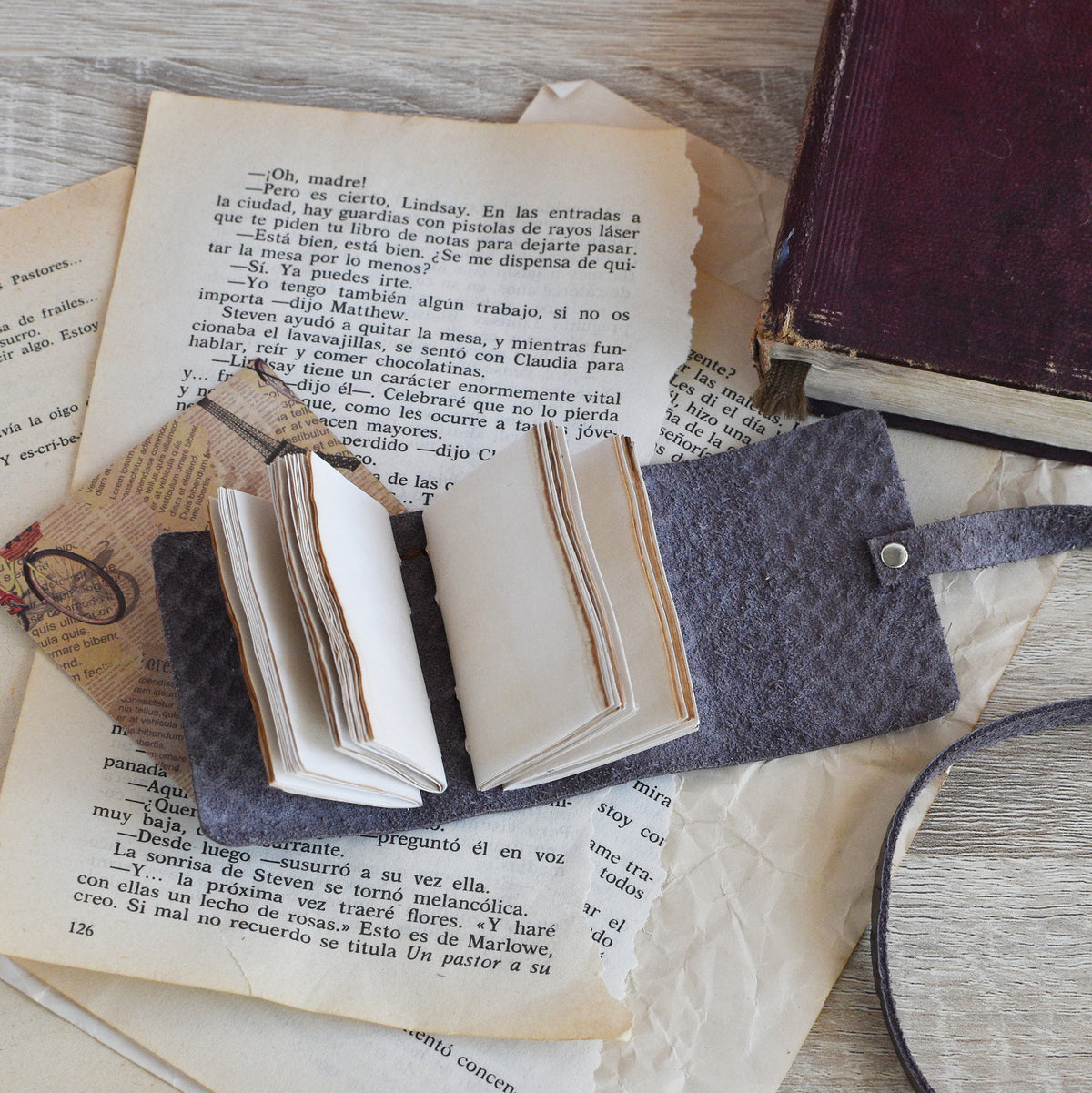 Small Leather Journal Softbook - Tiny notebook