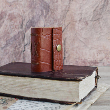 Small Leather Journal Softbook - Tiny notebook, Brown