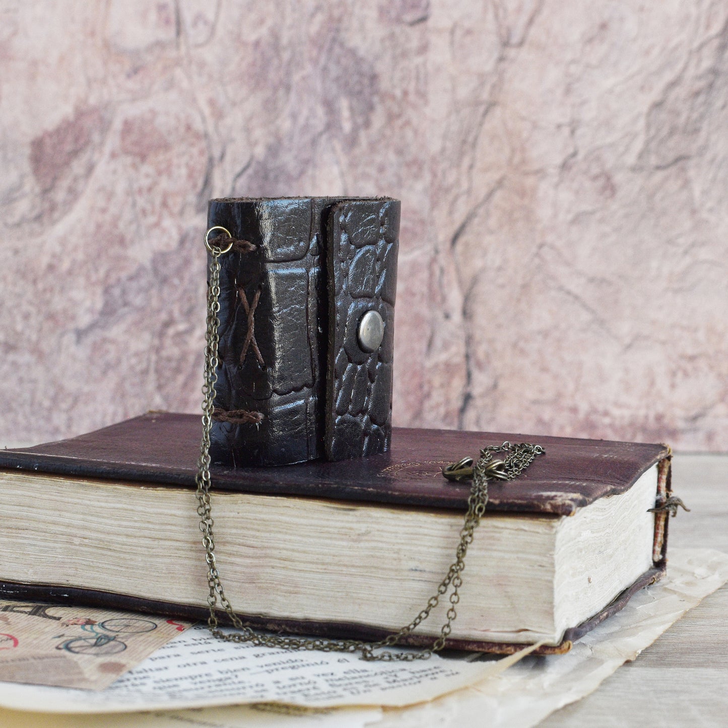 Small Leather Journal Softbook - Tiny notebook, Dark Brown