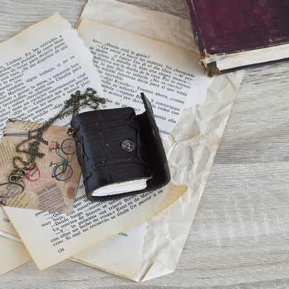 Small Leather Journal Softbook - Tiny notebook, Dark Brown