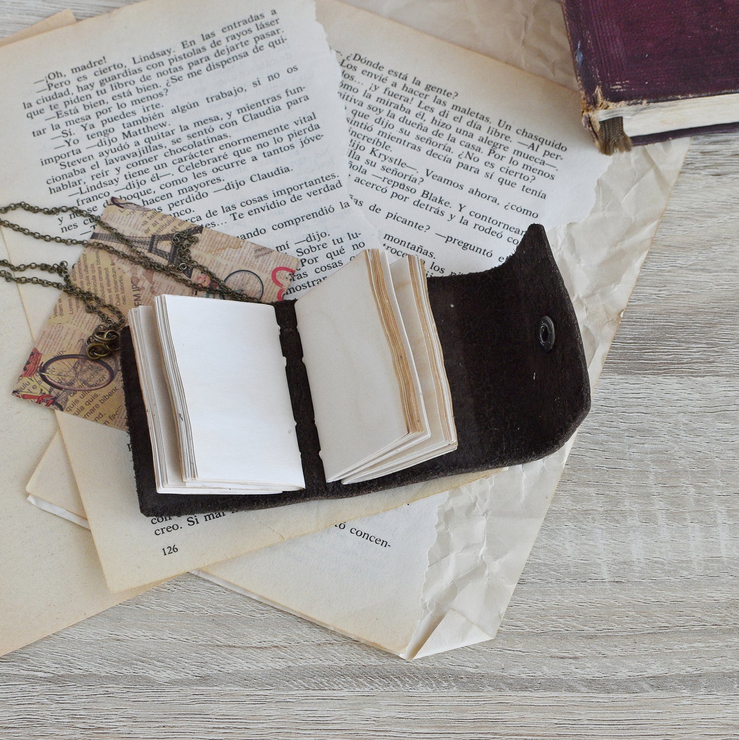 Small Leather Journal Softbook - Tiny notebook, Dark Brown