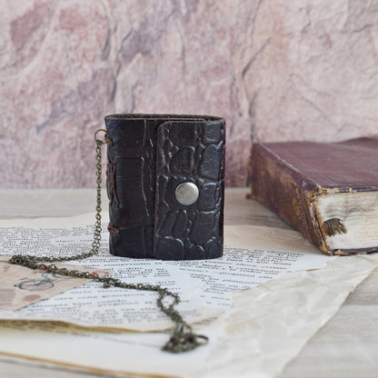 Small Leather Journal Softbook - Tiny notebook, Dark Brown