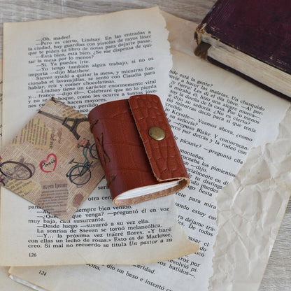 Small Leather Journal Softbook - Tiny notebook, Brown