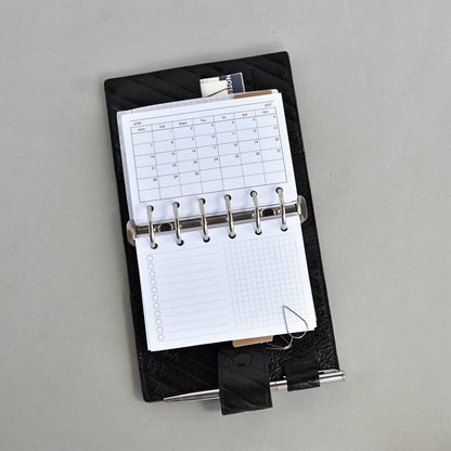 Monthly Planner Inserts - Ring Binder Horizontal Refill (Pocket Size) / Pc-04m