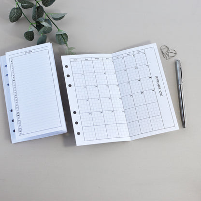Monthly Fold Out Inserts for Ring Planner (Personal Size) / P20