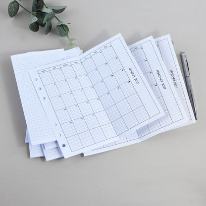 Monthly Fold Out Inserts for Ring Planner (Personal Size) / P20