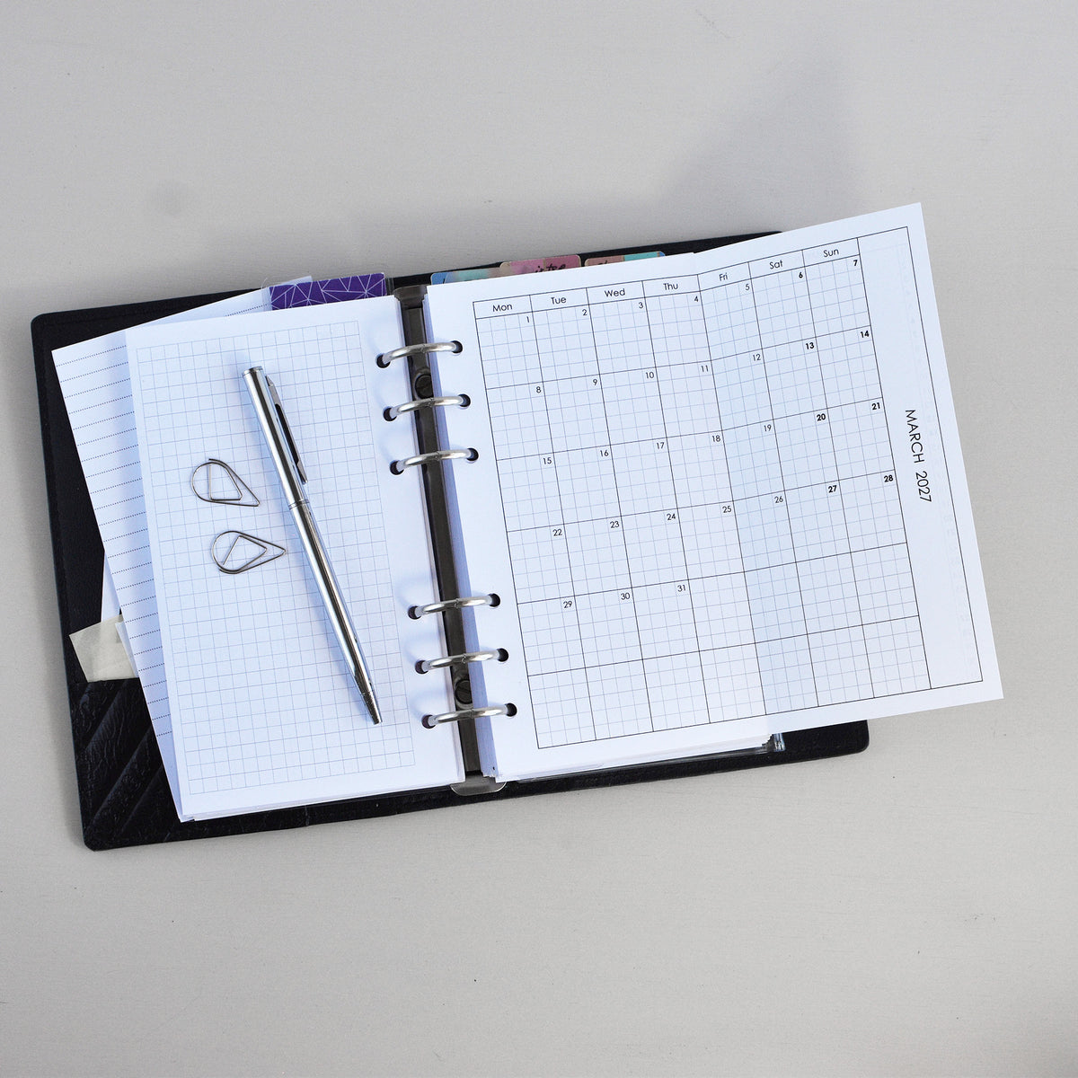 Monthly Fold Out Inserts for Ring Planner (Personal Size) / P20