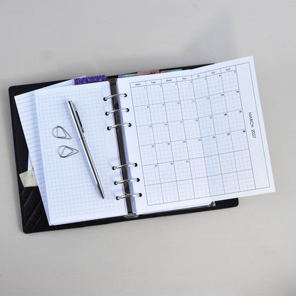 Monthly Fold Out Inserts for Ring Planner (Personal Size) / P20