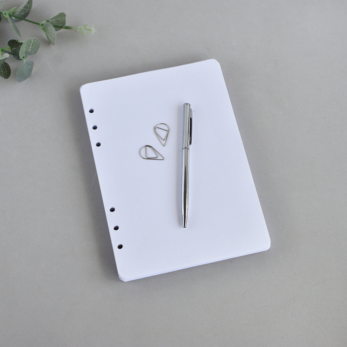 Blank Paper Inserts - Ring Binder Refill (A5, true A6, Personal, Pocket Size) / B-100