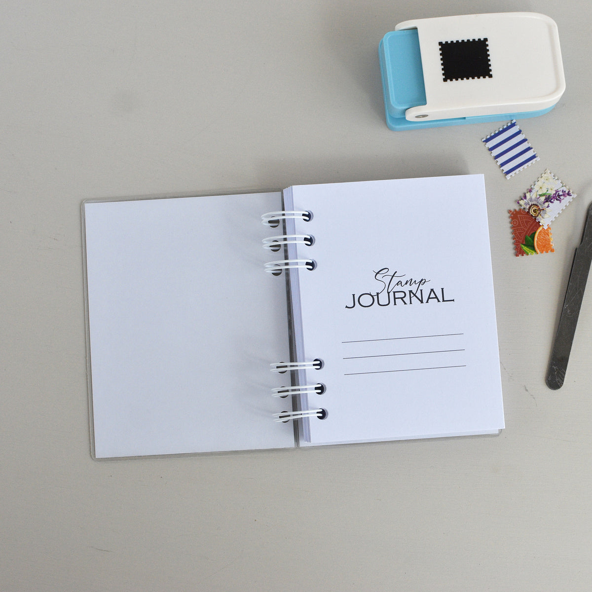 Stamp Punch Notebook - "A scrap a day" Junk Journal for Cut-Outs