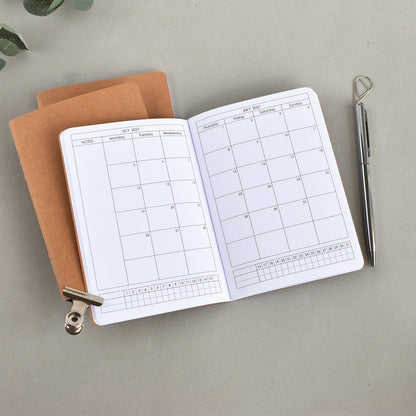 Traveler's Notebook Inserts Monthly and Weekly (A6 Size) / TN-A6-01
