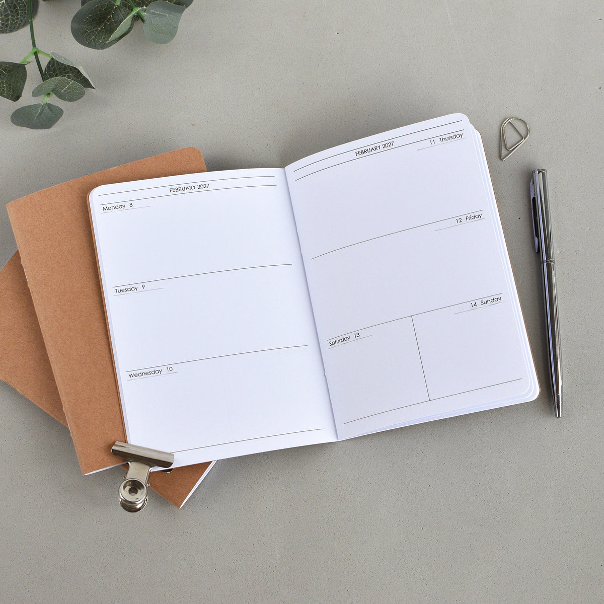 Traveler's Notebook Inserts Monthly and Weekly (A6 Size) / TN-A6-01