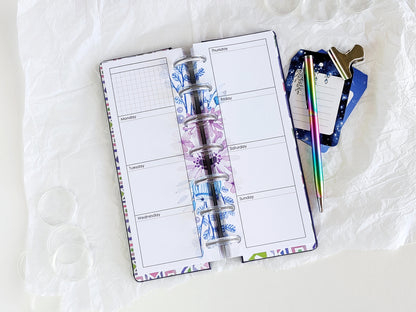Monthly and Weekly Inserts - Disc Planner Refill (HP Skinny Mini Size)