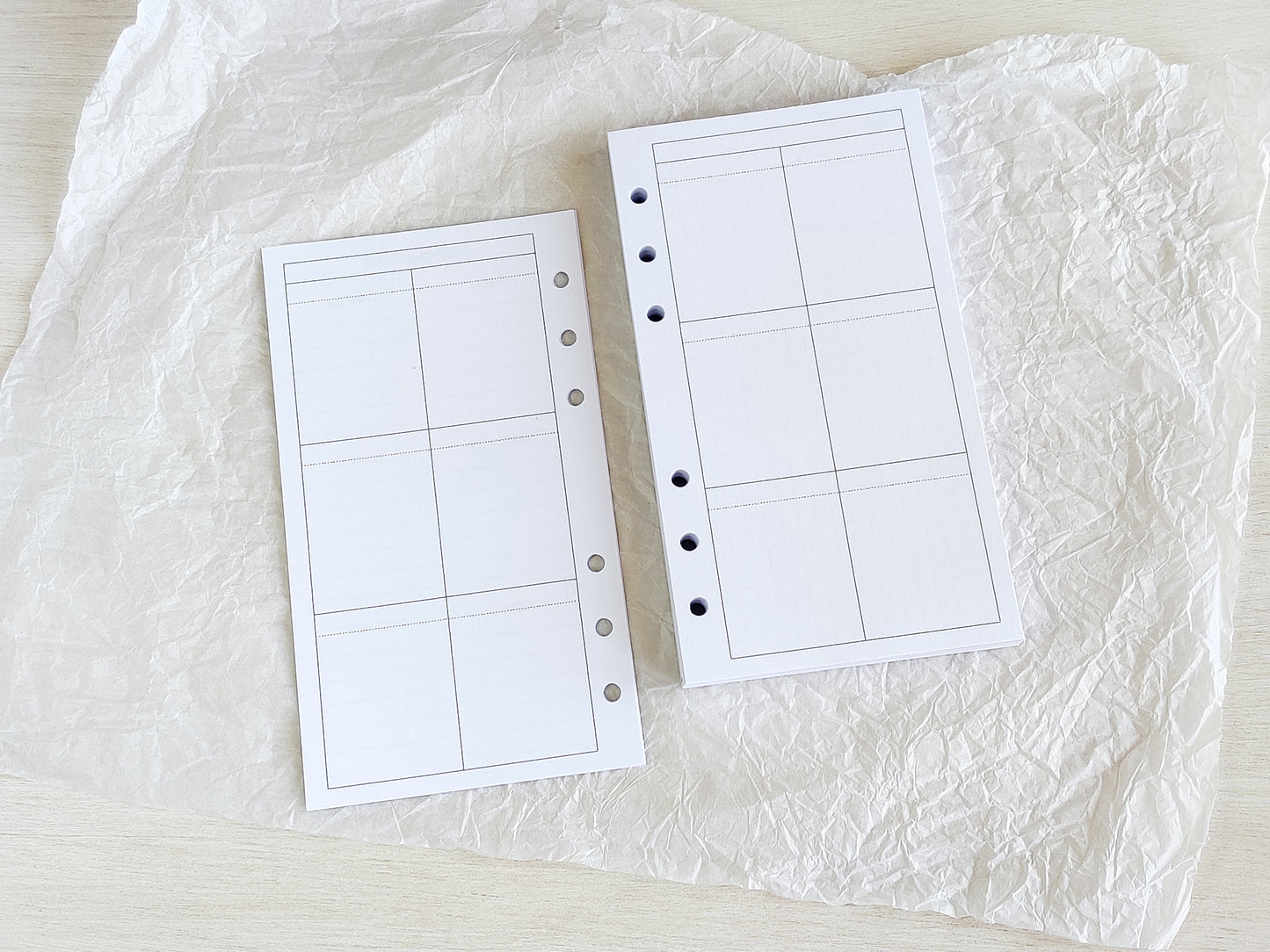 Monthly, Weekly Planner Inserts - Ring Binder Refill Bundle (Personal Size)