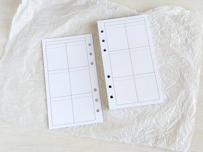 Monthly, Weekly Planner Inserts - Ring Binder Refill Bundle (Personal Size)