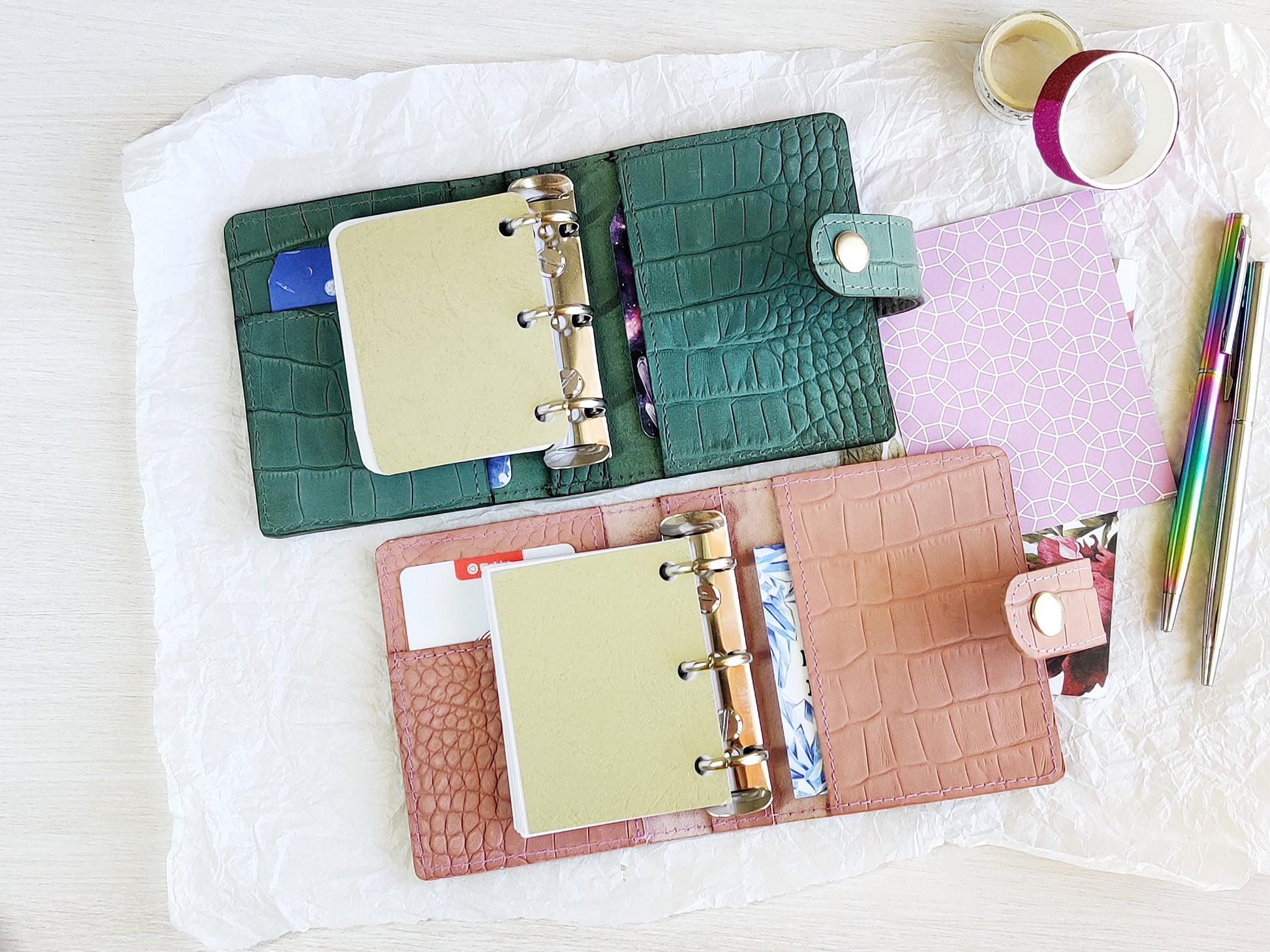 Croc leather a9 planners notebooks