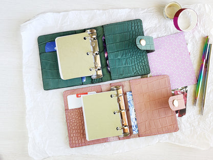 Croc leather a9 planners notebooks