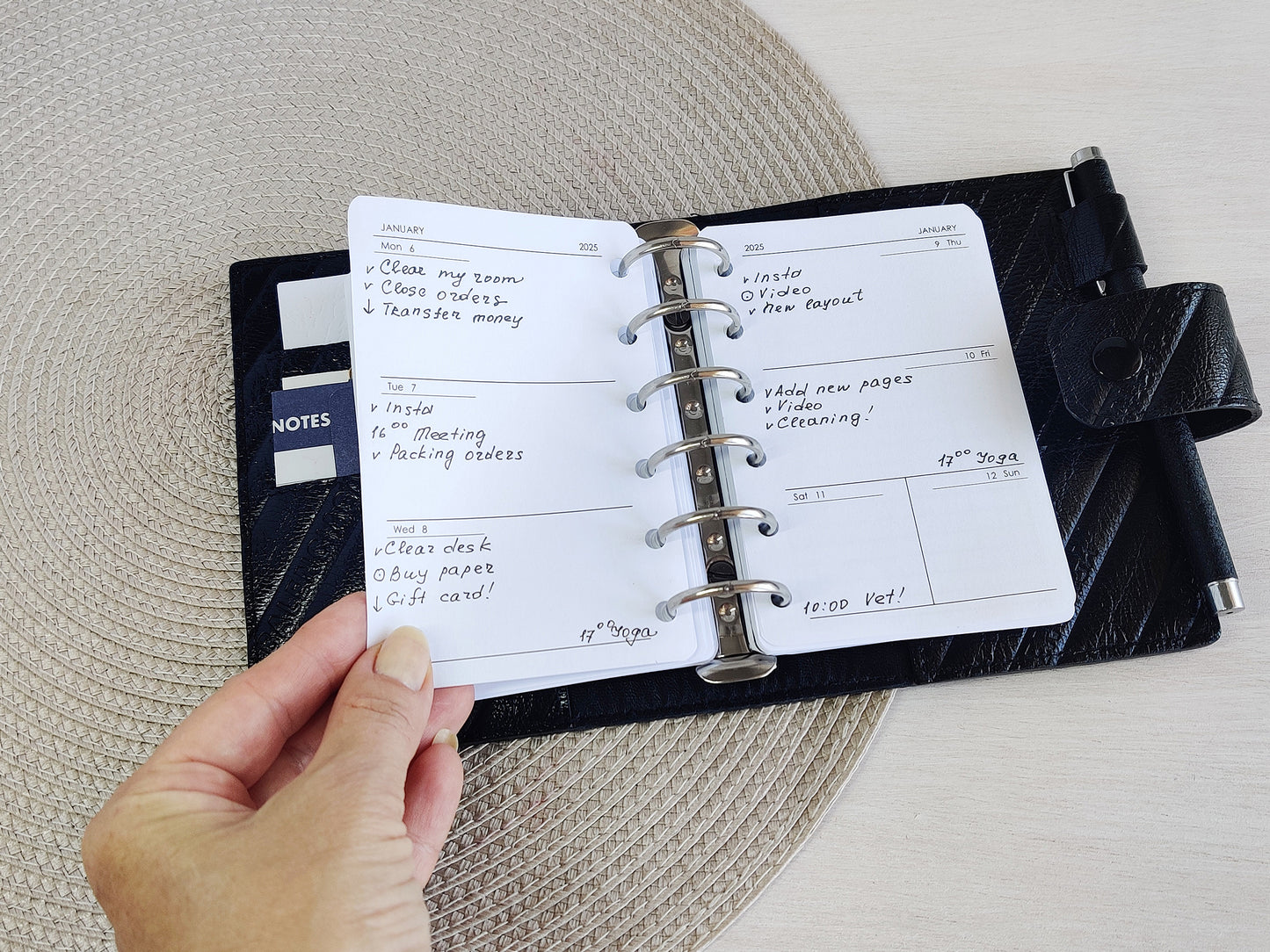 6-Ring Planner Inserts - Monthly And Weekly (Pocket Size) / Pc-11