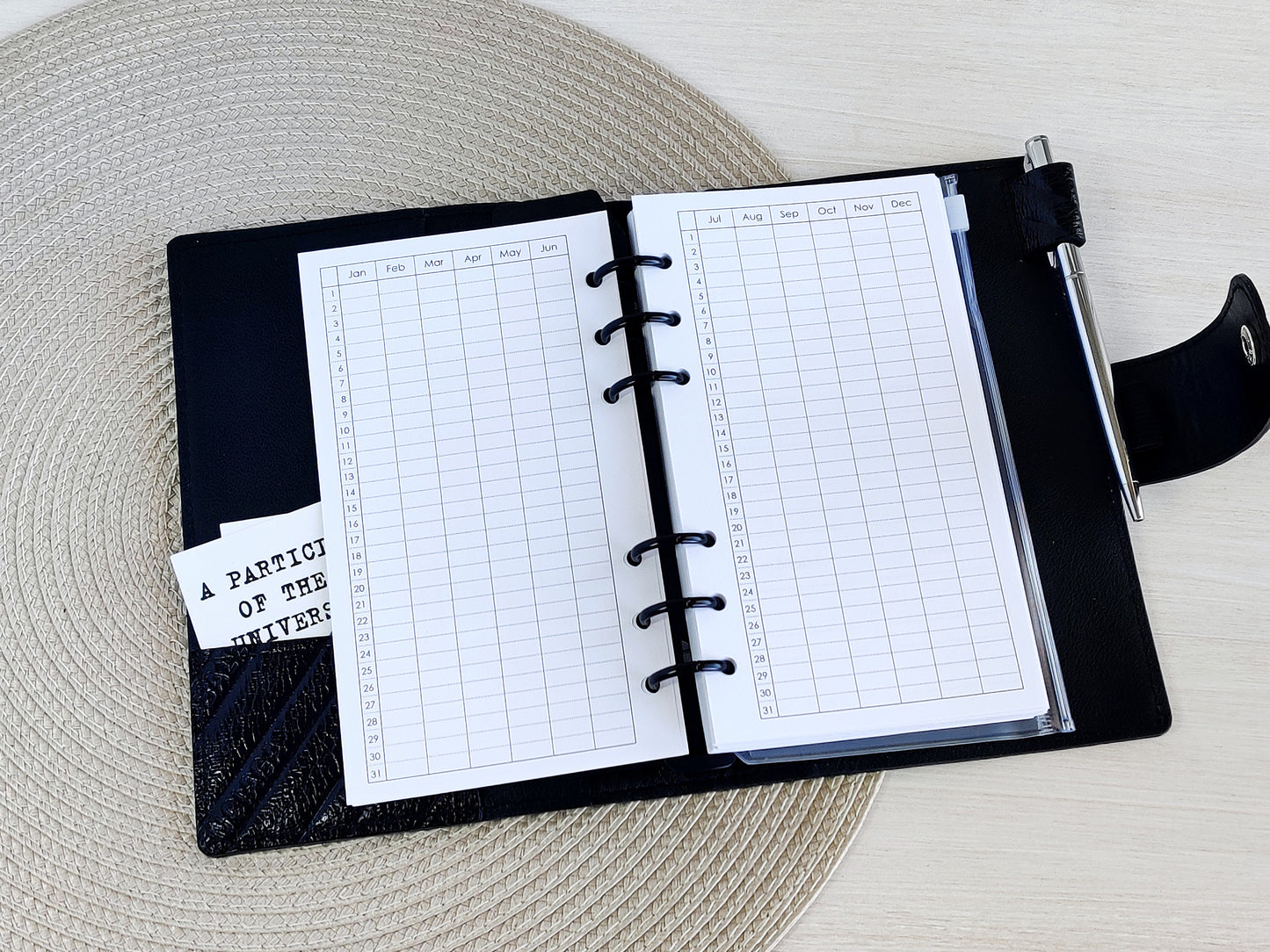 Monthly, Weekly Planner Inserts - Ring Binder Refill Bundle (Personal Size)