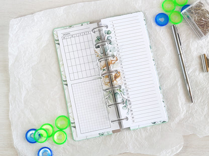 Monthly And Weekly Inserts - Disc Planner Refill (HP Skinny Mini Size)