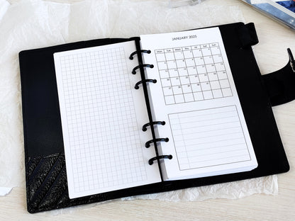 Monthly Planner Inserts - Ring Binder Refill (Personal Size) / P-31m