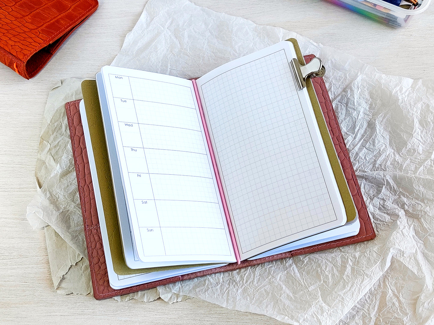 Traveler's Notebook Planner Inserts Hobonichi Styled (Personal size)