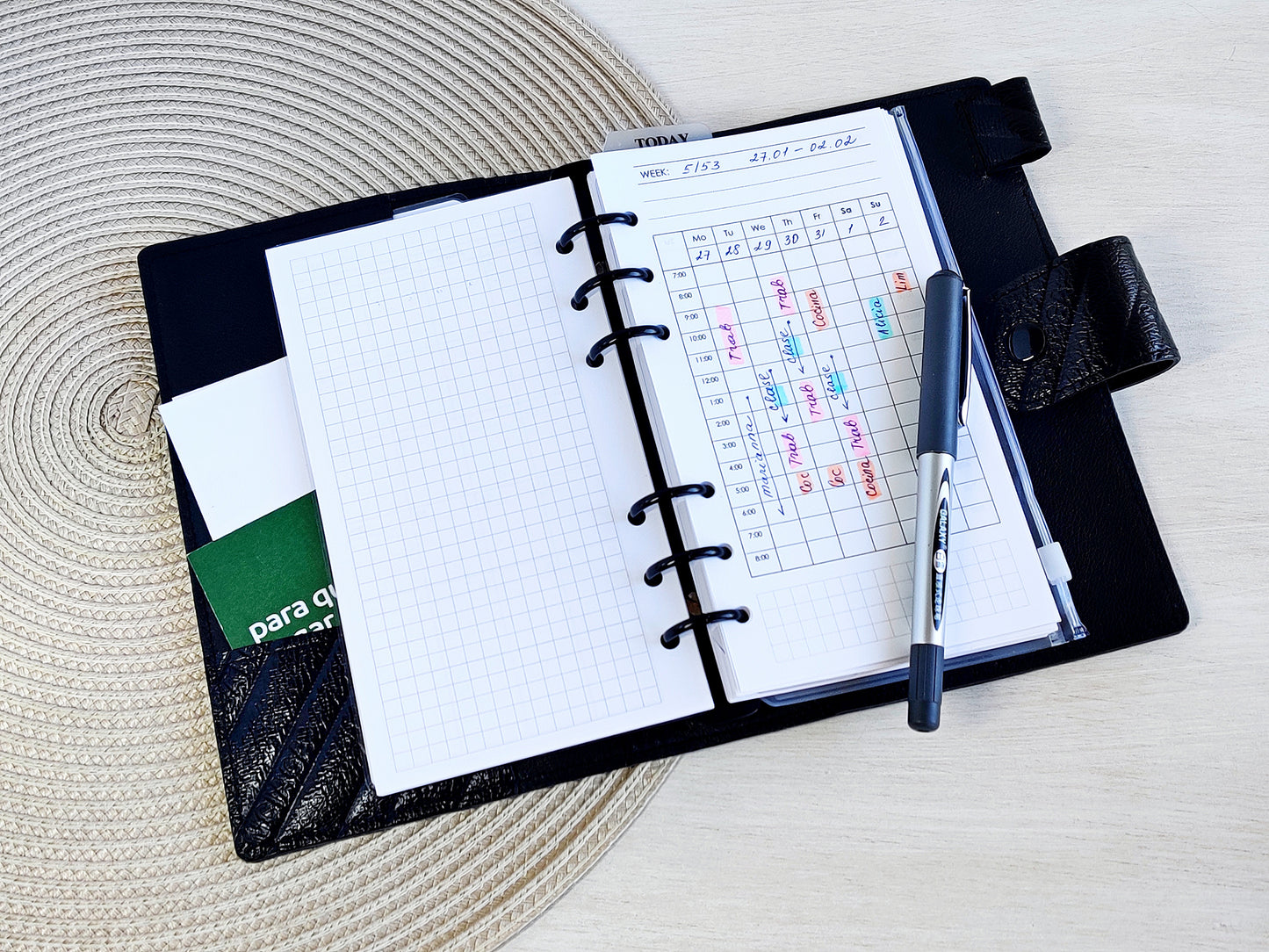 Printable Weekly Hourly Pages (Personal size) - Digital Inserts R-410