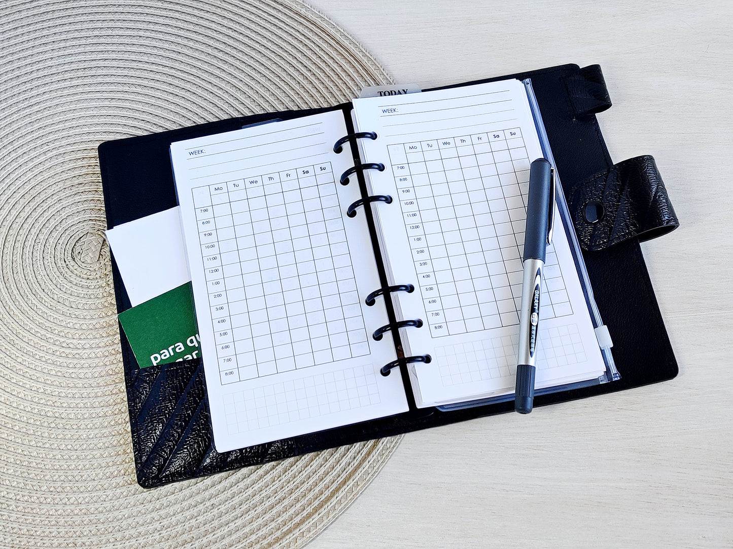 Printable Weekly Hourly Pages (Personal size) - Digital Inserts R-410