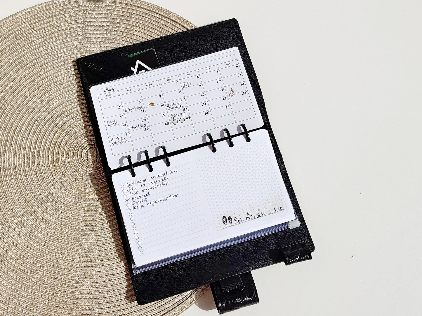 Printable Horizontal Monthly Pages (Personal size) - Digital Inserts R-112