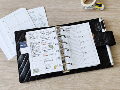 Printable Weekly Pages WO1P (Pocket Size) - Digital Inserts R-411