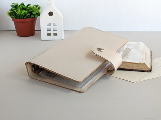 Leather 6-ring Binder Notebook Organizer - 25mm rings (Personal size)