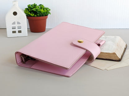 Leather 6-Ring Binder Organizer 25mm rings (Personal size )