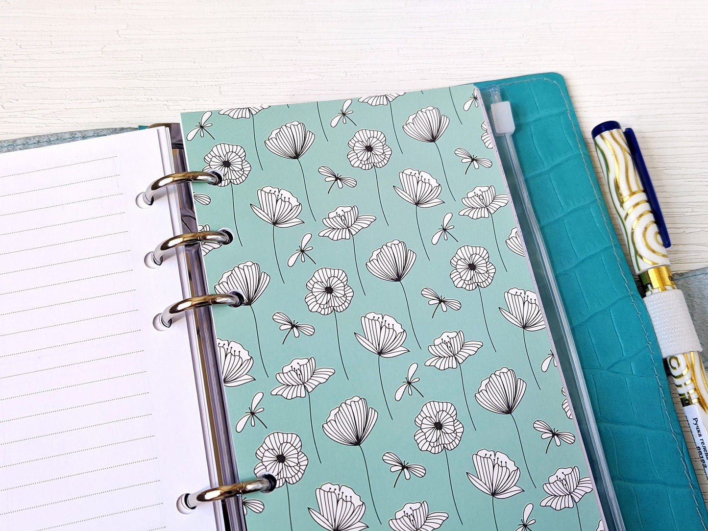 Leather Ring Planner - 6-ring Binder With Inserts (Personal size)