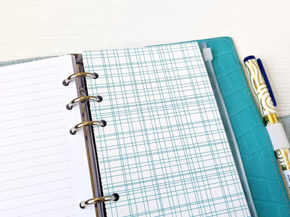 Leather Ring Planner - 6-ring Binder With Inserts (Personal size)