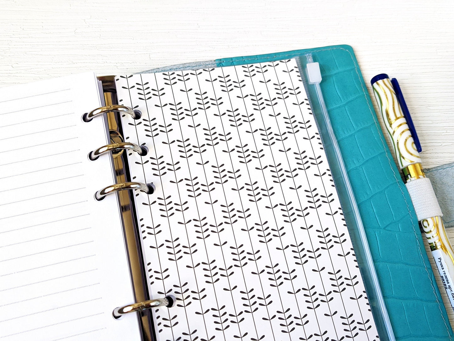 Leather Ring Planner - 6-ring Binder With Inserts (Personal size)